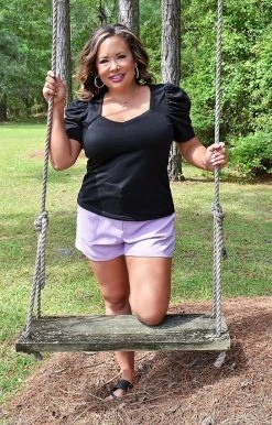 TCEC - CT7863 - 42622 Busy Weekend Top - Black