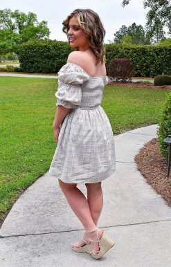 TCEC - CD02386 - 41822 Just Wondering Plaid Dress - Sage Casual Dresses