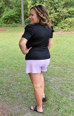 TCEC - CT7863 - 42622 Busy Weekend Top - Black