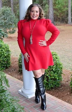 143 Story - IDB2112-PP - 11622 In The Meantime Dress - Red DRESSES