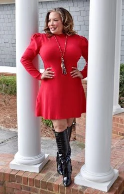 143 Story - IDB2112-PP - 11622 In The Meantime Dress - Red DRESSES