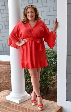 Andree - D10053-PP - 21722 DRESSES Sweet Nothings Dress - Red