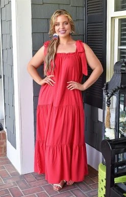 Andree - D10054 - 6222 Better Than The Rest Maxi Dress - Red DRESSES