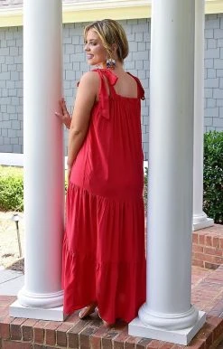 Andree - D10054 - 6222 Better Than The Rest Maxi Dress - Red DRESSES