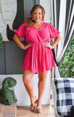 ODDI - IP14007 - 91321 BOTTOMS Feeling Bold Romper - Fuchsia