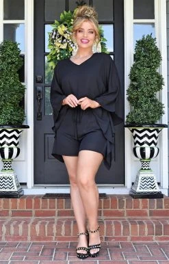 Heimish - BL-WP1022V - 5822 Bold Beauty Romper - Black