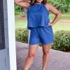 Vision - JP098PP - 61522 Want The Best Chambray Romper BOTTOMS