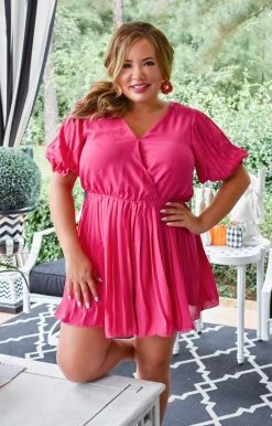 ODDI - IP14007 - 91321 BOTTOMS Feeling Bold Romper - Fuchsia