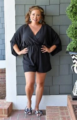 143 Story - JY1023B-PP - 62022 BOTTOMS No Regrets Romper - Black