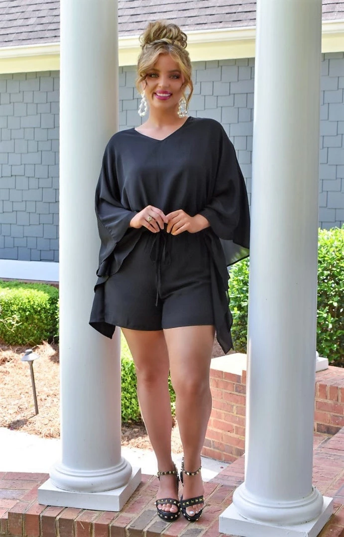 Heimish - BL-WP1022V - 5822 Bold Beauty Romper - Black