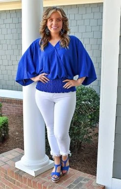 143 Story - TM6193C - 3422 Let's Get It Started Top - Royal Blue TOPS