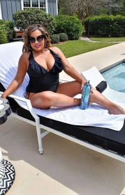 Queen - 122305 - 33022 SWIMWEAR Sunset Shore One Piece Swimsuit - Black