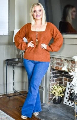 Cozy Casual - SK4468PPX - 91320 Always & Forever Sweater - Rust Sweaters
