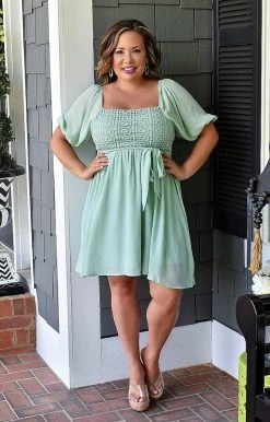 Flying Tomato - LD1405-PP - 42822 Ring The Bell Dress - Mint DRESSES