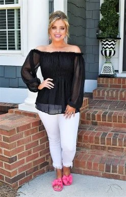 143 Story - ITM7761-PP - 6822 TOPS Think Of You Top - Black