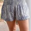 TCEC - CP9393 - 21622 Taking Control Snake Print Shorts - Blue