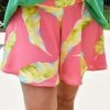 Adrienne - 1810TP - 62621 BOTTOMS Tropical Tendencies Print Shorts - Coral