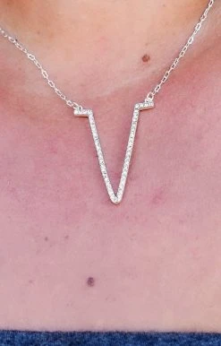 What's Hot - EMN1202CLR-SIL - 5322 Came For Love Necklace - Silver