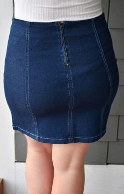 HeySon - ES1005 - 22422 BOTTOMS Now Is Your Time Denim Skirt