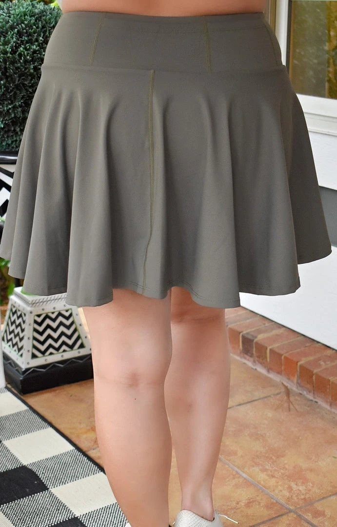 TCEC - CS3448 - 12422 Errands To Run Athletic Skort - Olive