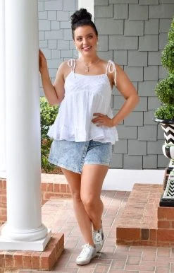 Flying Tomato - JP5645-PP - 63021 Back In The Day Denim Skort BOTTOMS