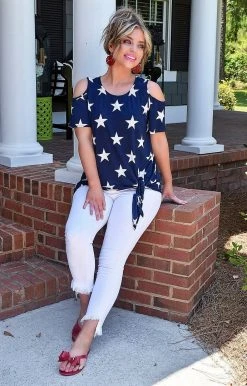 Heimish - ST1055-12 - 52322 All American Girl Print Top - Navy