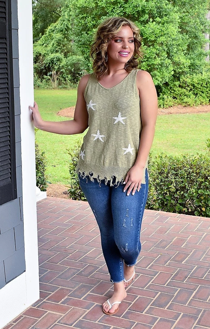 HeySOn - ESW1055PD - 52722 TOPS All For Fun Distressed Print Top