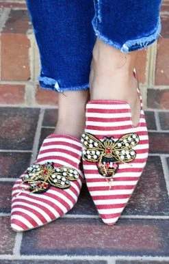 KB Shoes - LORETA-820 - 111021 Life Of Luxury Mules - Red/Beige