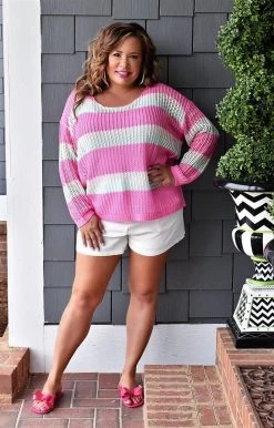 143 Story - ITM8208-PP - 32622 Let This Be Love Colorblock Sweater
