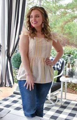 Davi & Dani - DT14018PER - 2922 TOPS Spare Me The Details Top - Multi