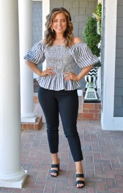 White Birch - T3686A1XL - 21422 TOPS Innocent Soul Print Top - Black/White