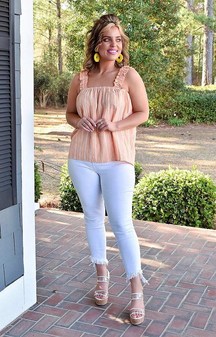 Staccato - 18533-PP - 22822 TOPS Always The Same Thing Gingham Top - Yellow/Pink