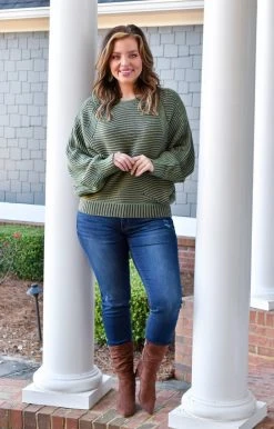 Davi & Dani - DWT91257PER - 12122 TOPS I've Got Forever Sweater - Sage