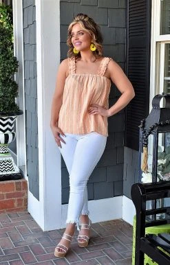 Staccato - 18533-PP - 22822 TOPS Always The Same Thing Gingham Top - Yellow/Pink