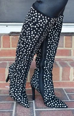 Lauren Lorraine - HADDIE - 1622 SHOES LAUREN LORRAINE - Haddie Studded Boot - Black