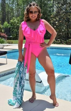 Queen - 103032 - 51922 Resort Living One Piece Swimsuit - Hot Pink