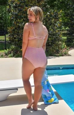 Queen - 103759 - 6222 Setting Sail Two Piece Gingham Swimsuit - Orange