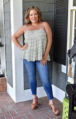 143 Stores - ITM8075A-PP - 61022 Make A Mark Floral Top - Off White TOPS