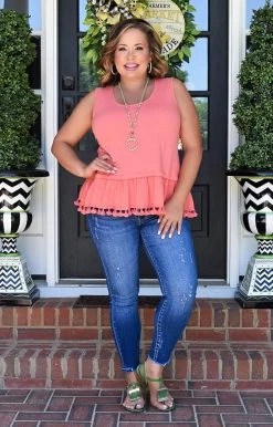 Heimish - WT1084L - 42322 Don't Waste My Time Top - Coral