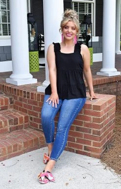 Andree - T10430-PP - 51022 TOPS Caught In A Moment Top - Black