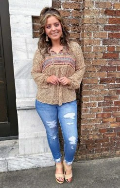 Andree - 17928-2 - 13122 TOPS New Traditions Embroidered Top - Marigold