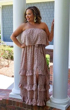 Heimish - WD1035F - 42522 DRESSES That's The Spirit Print Maxi Dress - Dusty Rose