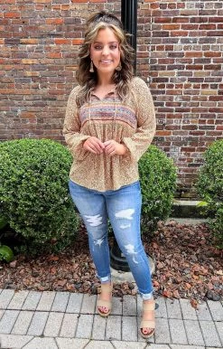 Andree - 17928-2 - 13122 TOPS New Traditions Embroidered Top - Marigold