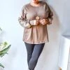 Southern Grace - 6434-TAUPE - 101220 Get Glowing Sequin Pullover - Taupe
