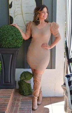 Main Strip - LD51638 - 11521 Picked For You Dress - Taupe