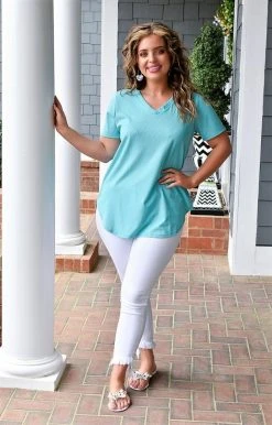 Heimish - BL-ST1565-22 - 31522 That's Enticing Top - Mint TOPS
