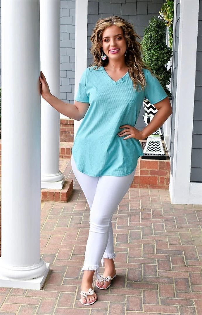 Heimish - BL-ST1565-22 - 31522 That's Enticing Top - Mint TOPS