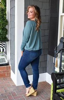 143 Story - ITB2092 - 12922 TOPS Maybe It's Love Top - Teal