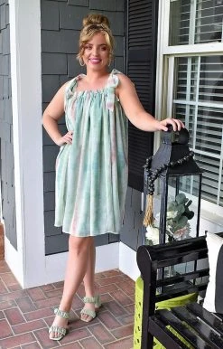 Davi & Dani - DD02209PER - 5522 On The List Tie Dye Dress