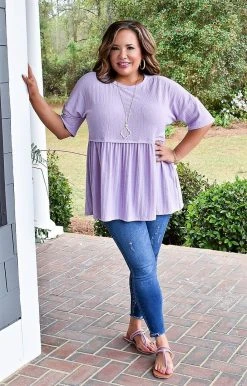 Heimish - BL-ET6611-10 - 32022 TOPS Sprinkled With Joy Top - Lavender